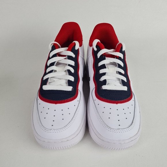 NIKE AIR FORCE 1 LV8 1 DBL White Sneakers Boys Shoes - Picture 3 of 11